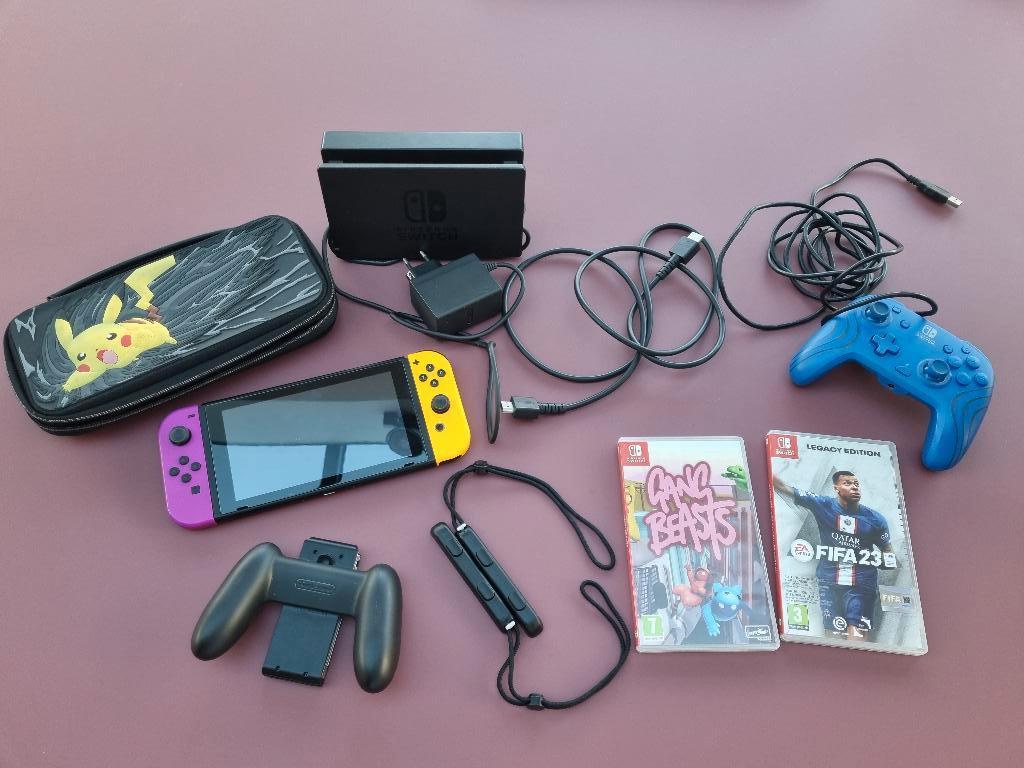 Nintendo Switch pakket incl. Controllers, games en opbergtas, Ophalen of Verzenden, Gebruikt
