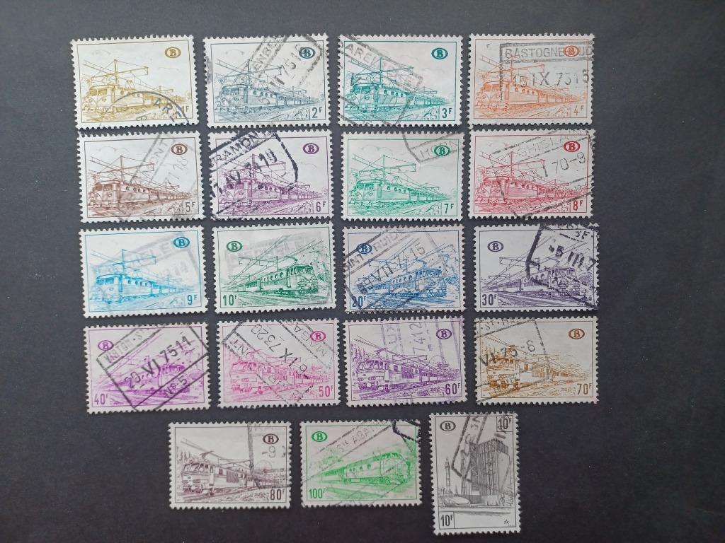 Timbres belges, Enlèvement ou Envoi, Affranchi, Trains