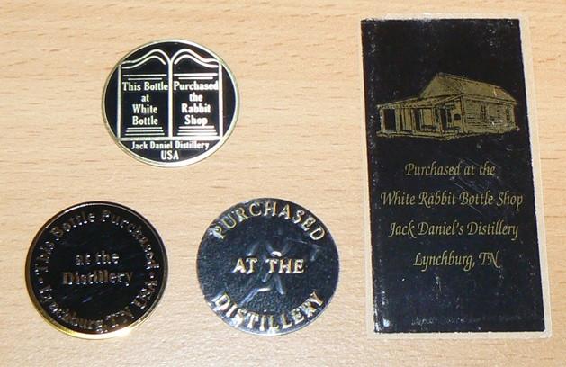 Jack Daniels : 3 coins + zelfklever, Ophalen, Nieuw, Gebruiksvoorwerp