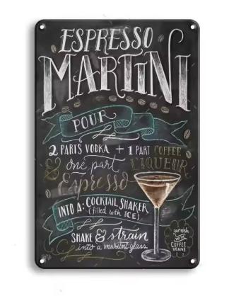 Assiettes à cocktails vintage en métal (30x20cm), Enlèvement ou Envoi, Neuf, Panneau publicitaire