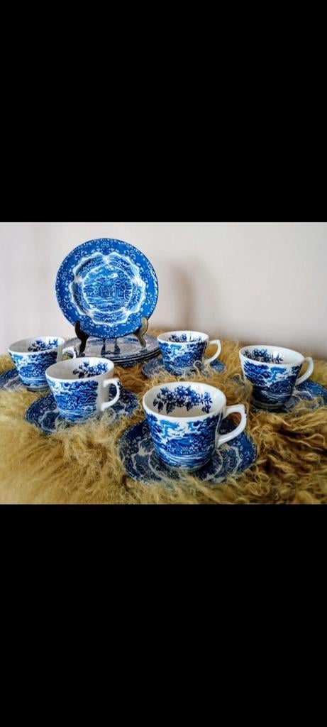 Luxueus Engelse 15 stuks service Grindley Vintage, Antiek en Kunst, Antiek | Keramiek en Aardewerk, Ophalen of Verzenden