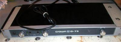 Crown D75, TV, Hi-fi & Vidéo, Amplificateurs & Ampli-syntoniseurs, Enlèvement, Comme neuf, 60 à 120 watts, Autres marques