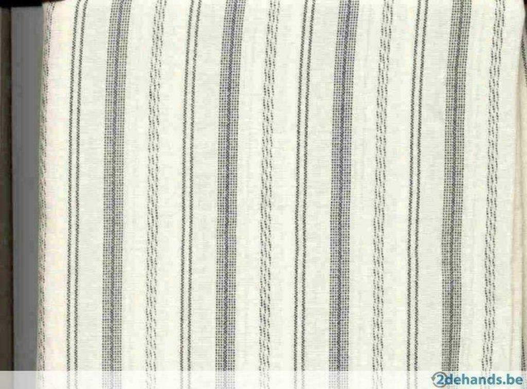 beige stof met zwarte lijntjes - 1 m x 1.50 m, Hobby en Vrije tijd, Verzenden, Gebruikt, Zwart