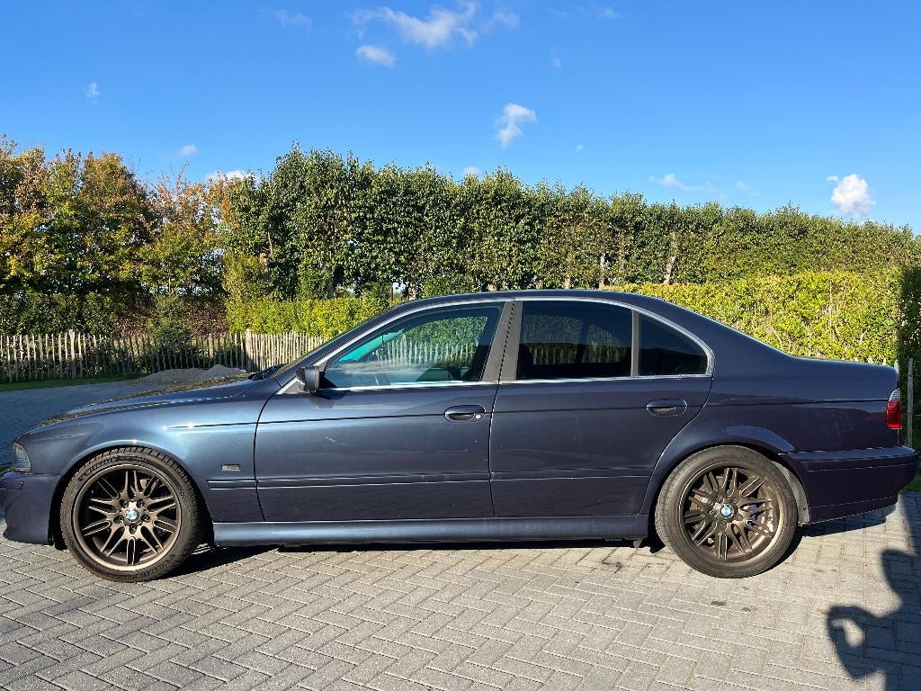 BMW 520i E39 M-pakket 2001, Auto's, Automaat, Blauw, Blauw, 6 cilinders