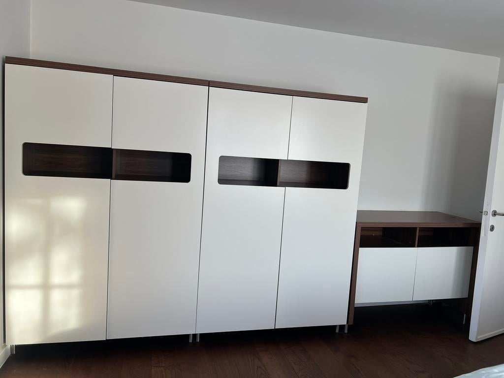 Kleerkasten + lage kast, Ophalen, Gebruikt, Tweepersoons