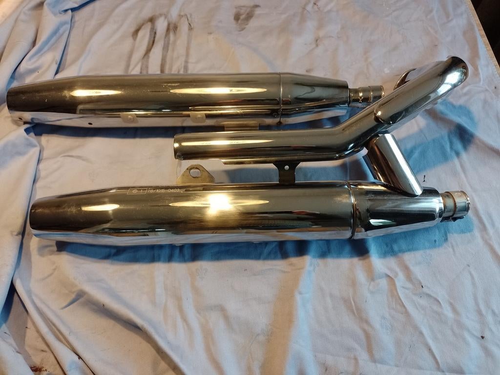 Originele uitlaat Yamaha dragstar 650, Motoren, Ophalen of Verzenden