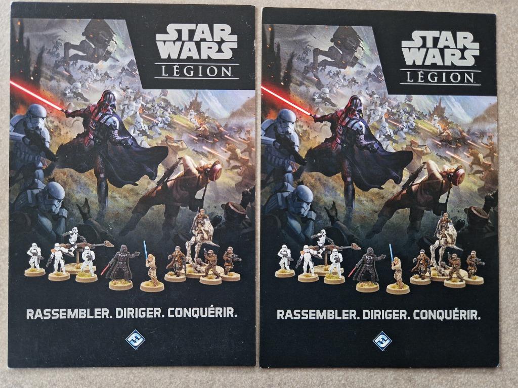 Star Wars Legion goodies 2 cartes publicitaires FFG promo, Enlèvement ou Envoi, Comme neuf, Jeu