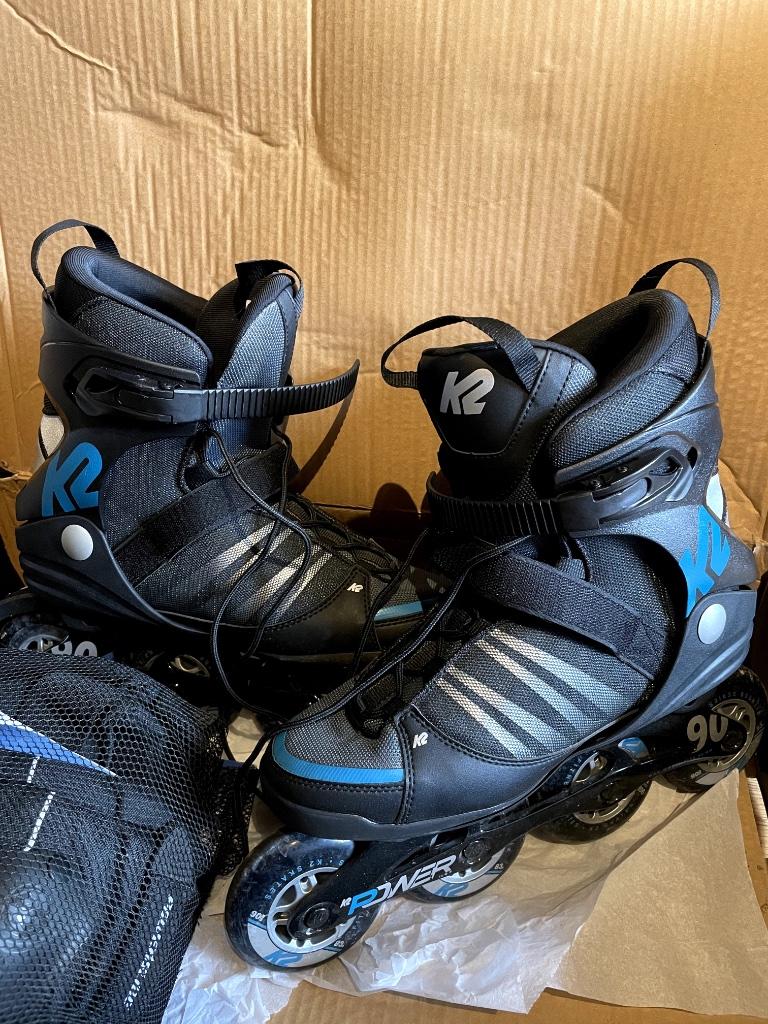 K-2 Power 90 Inline Skates, Sport en Fitness, K2, Ophalen of Verzenden, Zo goed als nieuw, Bescherming