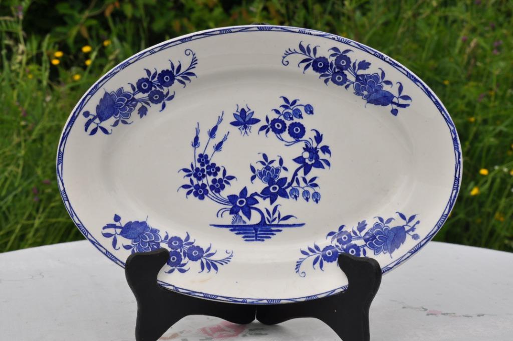 plat oval boch grand bouquet, Enlèvement ou Envoi