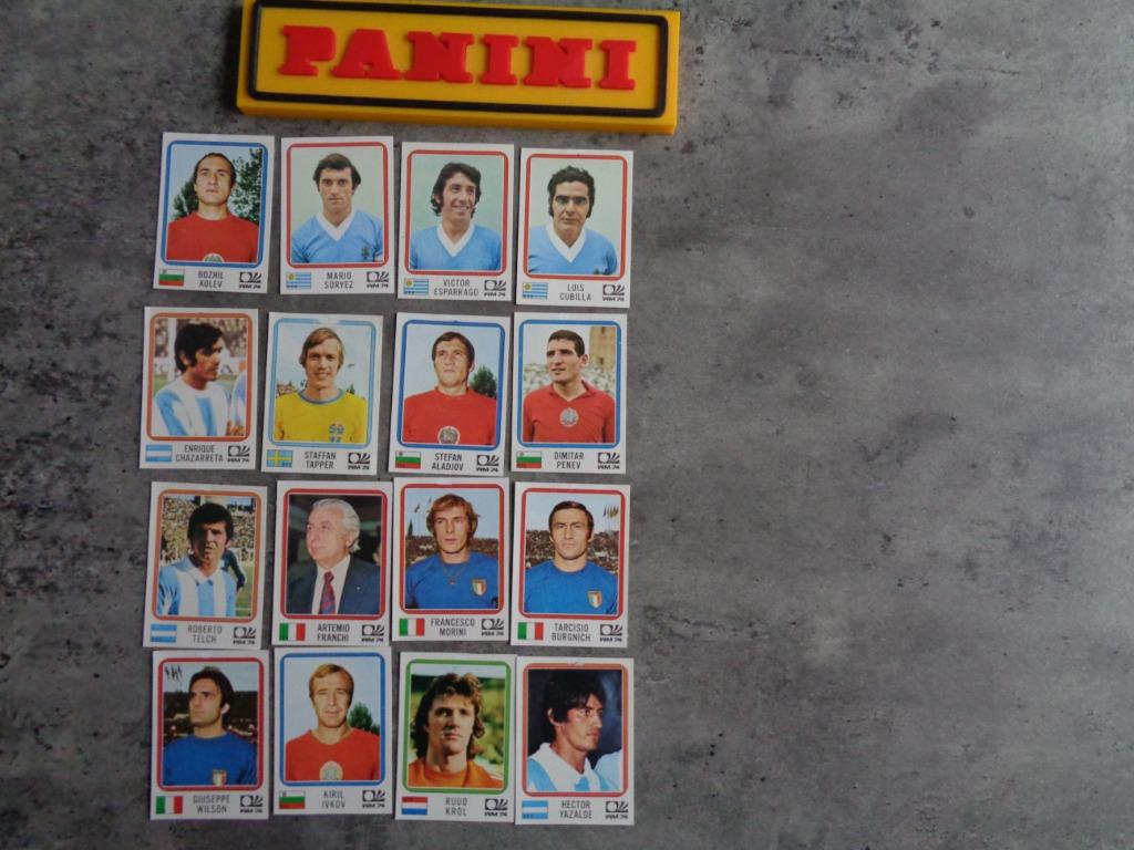 PANINI WORLD CUP MUNCHEN 74 16X ^voetbal stickers, Verzenden, Gebruikt