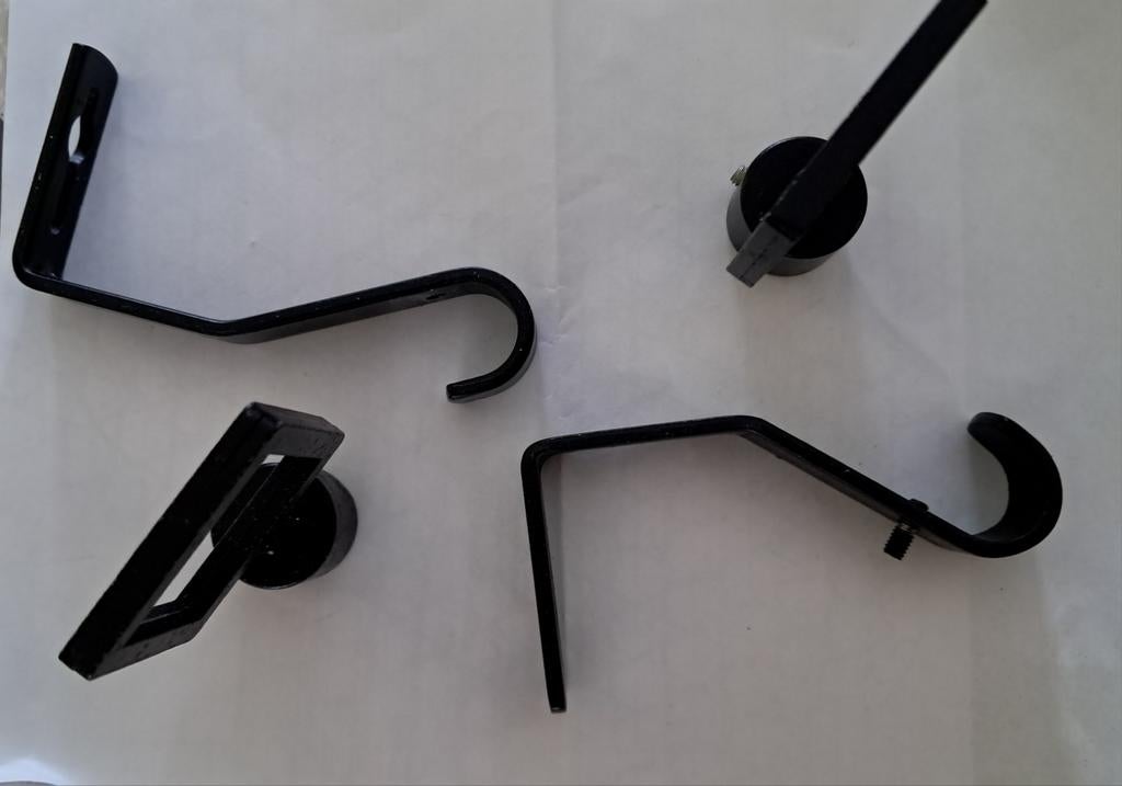 Attaches et accessoires noire pour barre de rideau, Maison & Meubles, Enlèvement ou Envoi