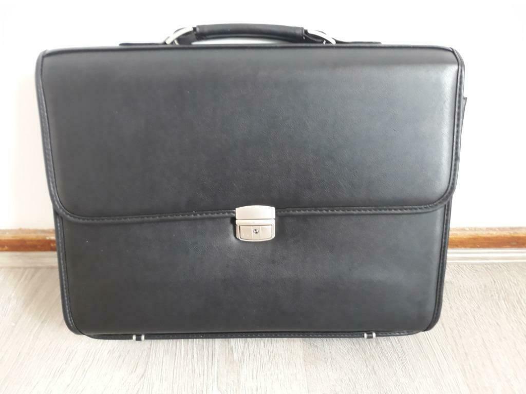 Sac homme en cuir noir, Neuf, Cuir, Enlèvement ou Envoi, 30 à 40 cm