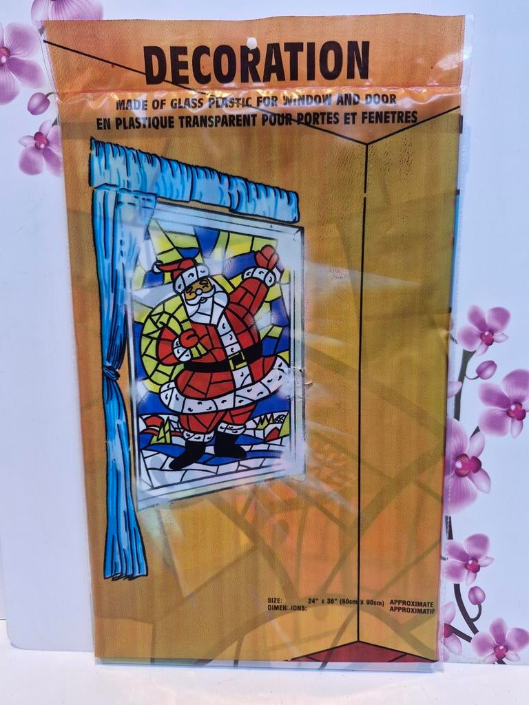 🎄 Verre de Noël en plastique pour fenêtres/portes, Enlèvement ou Envoi, Neuf