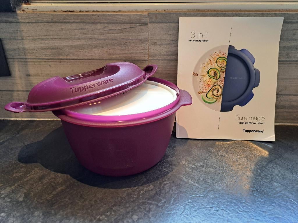 Tupperware mirco urban, Huis en Inrichting, Ophalen of Verzenden, Zo goed als nieuw, Paars, Bak of Kom
