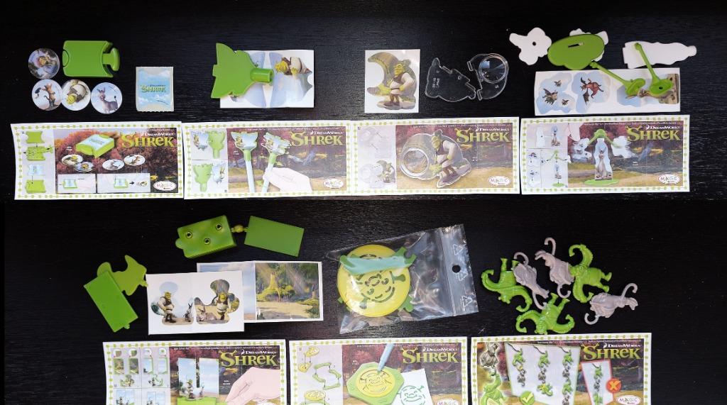 Complete serie speelgoed Shrek 4 + BPZ 2010, Verzamelen, Ophalen of Verzenden, Zo goed als nieuw, Hardplasticfiguren