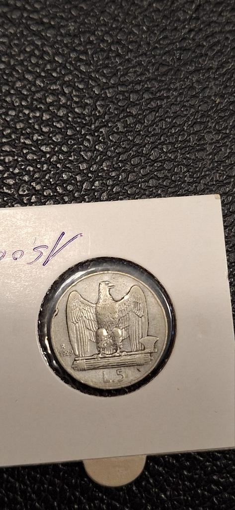 Italië 5 lire 1929, Ophalen of Verzenden, Italië