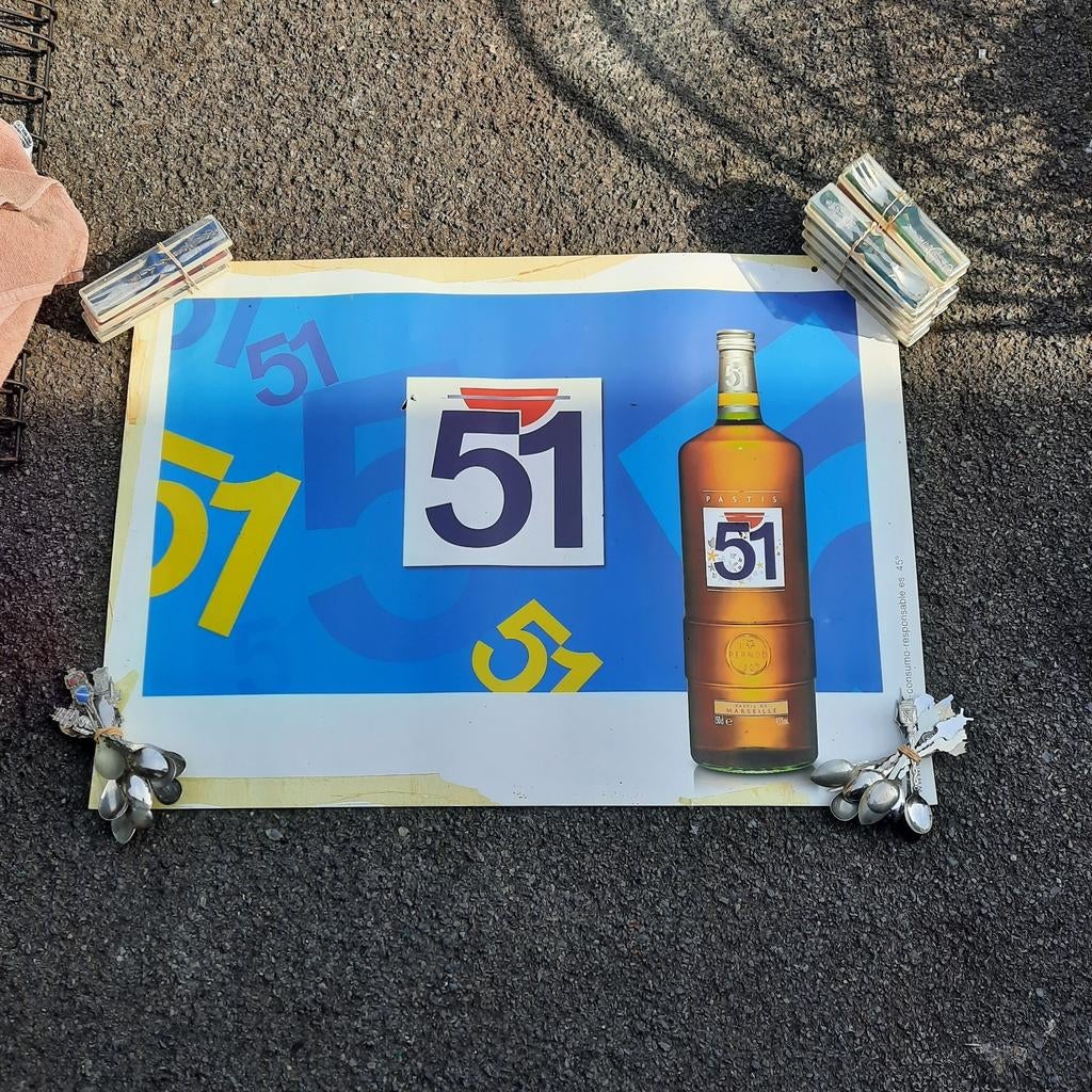 Affiche de Pastis 51 (70 x 50)., Collections, Enlèvement ou Envoi, Utilisé