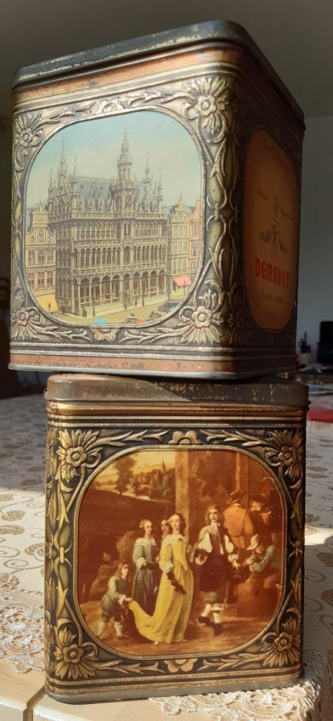 Antieke koekjestrommels Demaret (chocolatier - Confiseur), Enlèvement ou Envoi, Utilisé, Biscuits, Autres marques