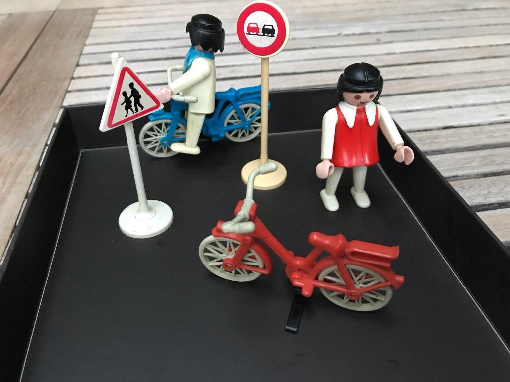 Playmobil vintage set 3573 - 2 fietsers/cyclists 1979, Enfants & Bébés, Jouets | Playmobil, Enlèvement, Comme neuf, Ensemble complet