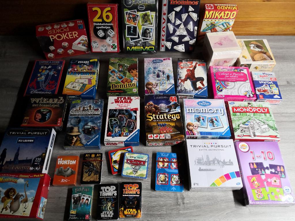 Diverse kleine spellen of puzzels uit te kiezen, Ophalen
