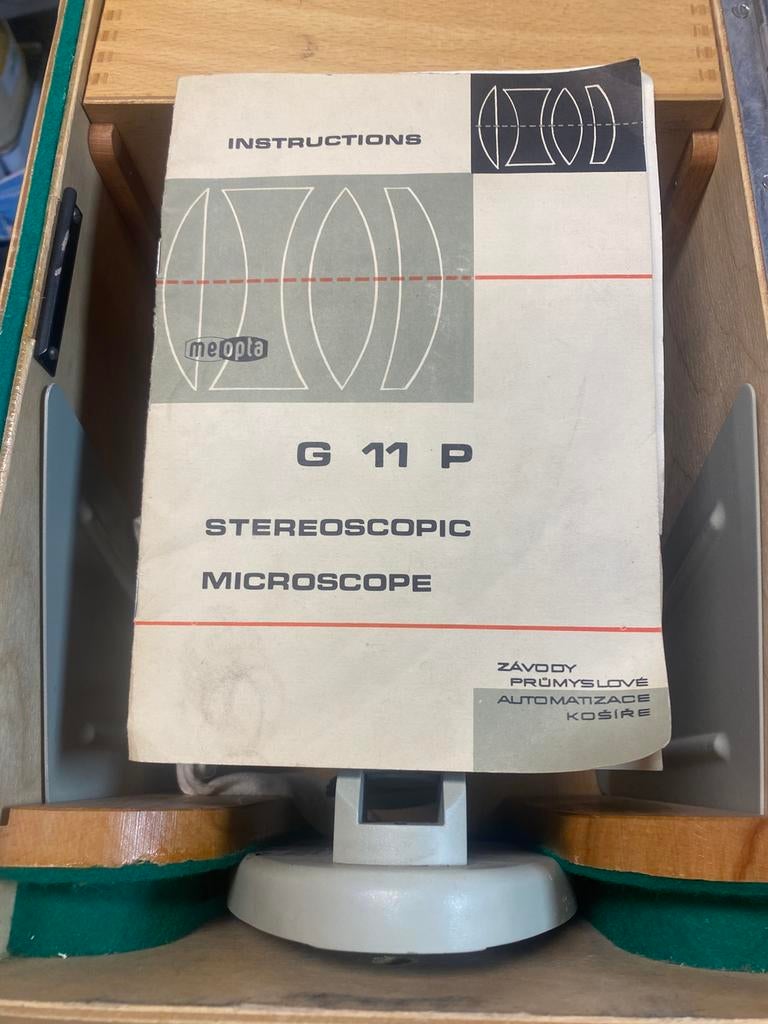 Ancien microscope dans sa boîte, Ophalen of Verzenden, Zo goed als nieuw