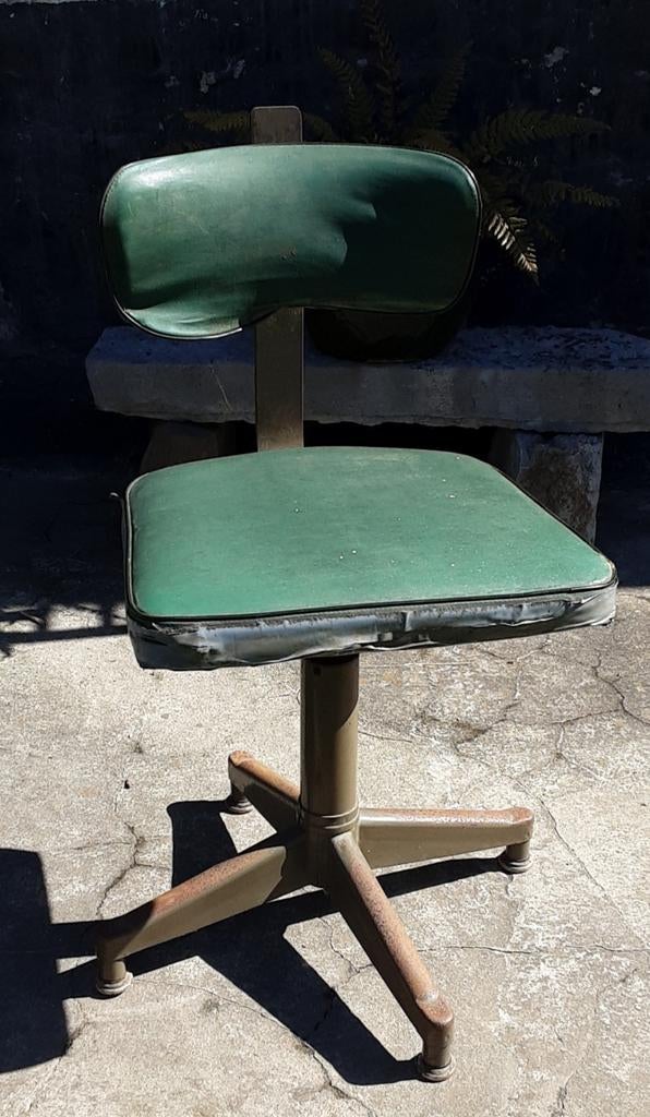 vintage industriële bureaustoel, Antiek en Kunst, Ophalen
