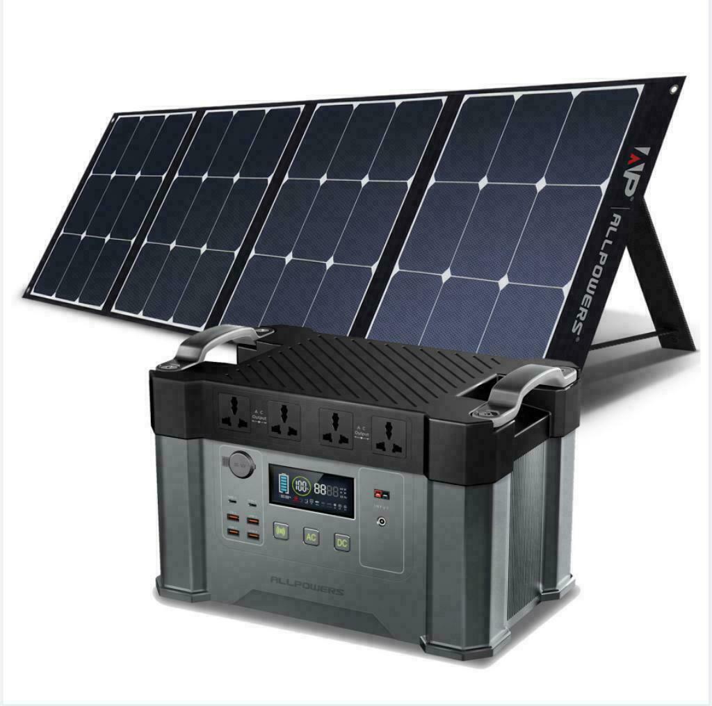 Zonnegenerator 240V. 2000W. Acculader + 200W Zonnepanelen., Ophalen of Verzenden, Nieuw