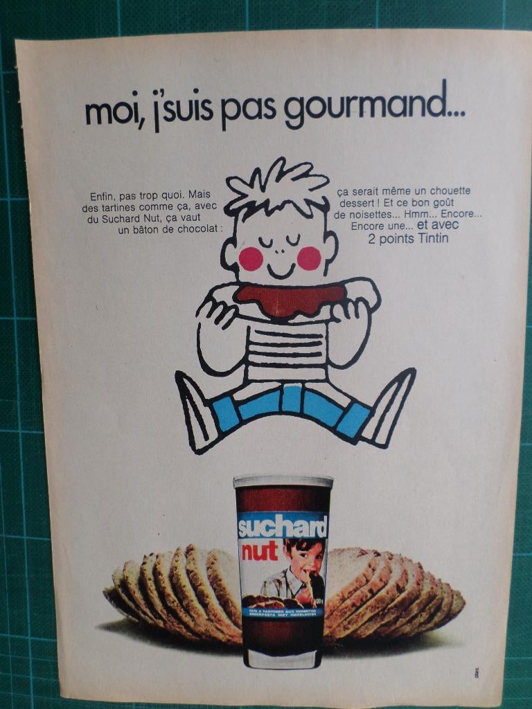 Suchard chocolat - publicité papier Nut - 1970, Enlèvement ou Envoi, Utilisé, Autres types