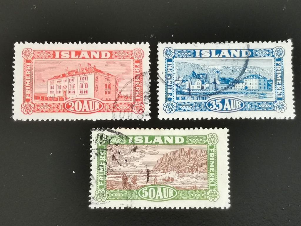 Islande 1925 - paysages - musée national, bateau de pêche, Enlèvement ou Envoi, Islande, Affranchi