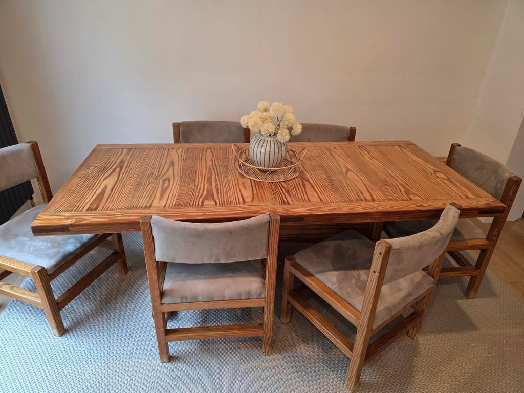 Table à manger avec 6 chaises, Maison & Meubles, Enlèvement, Utilisé, 6 à 8 chaises