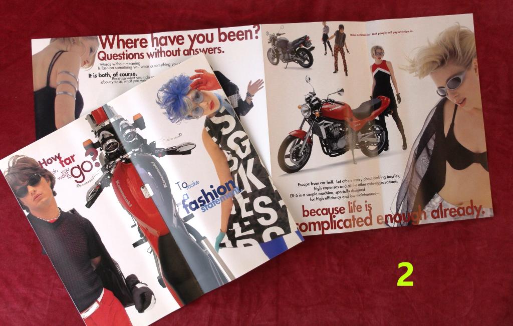 Brochure /folder origin Kawasaki ER5, Ophalen of Verzenden, Nieuw, Merk of Model