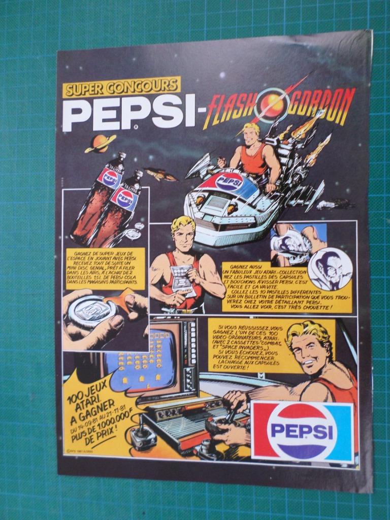 Flash Gordon - publicité pepsi - 1981, Ophalen of Verzenden, Gebruikt, Overige typen