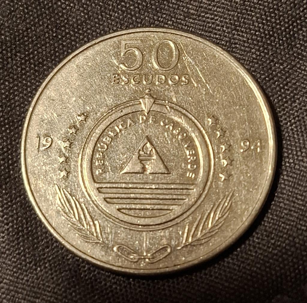 Pièce Cap Vert - 50 escudos - 1994, Timbres & Monnaies, Monnaies | Afrique, Monnaie en vrac, Afrique du Sud, Envoi