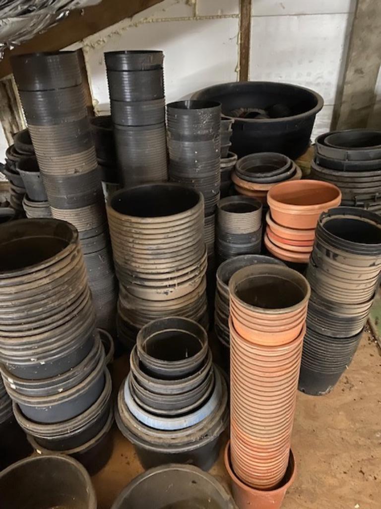 platieken ronde potten, Tuin en Terras, Ophalen, Gebruikt, Rond, Overige materialen