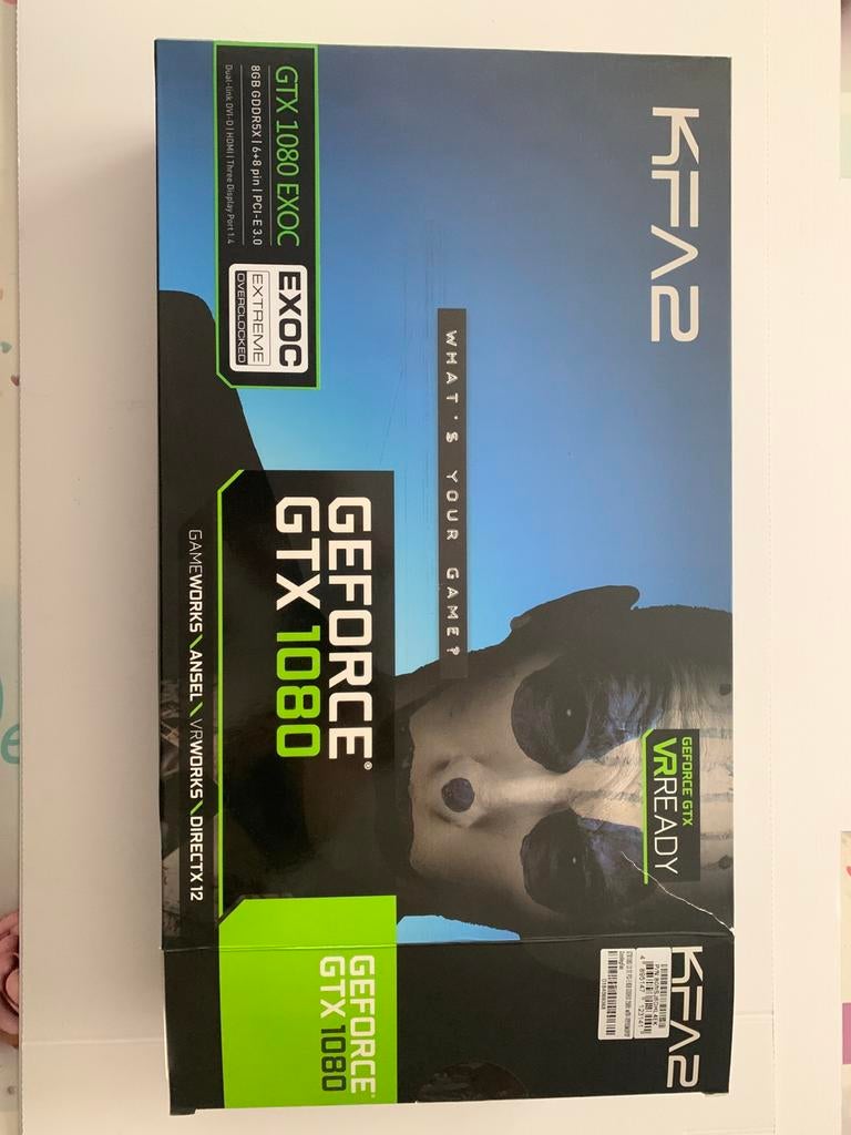 GPU Geforce GTX 1080 EXOC 8 GB GDDR5X 6+8-pins PCI-e 3.0, Computers en Software, Videokaarten, Ophalen, Nvidia, PCI, DVI