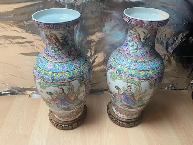 Chineze vazen, Ophalen, Zo goed als nieuw, Aardewerk of Porselein, Minder dan 50 cm