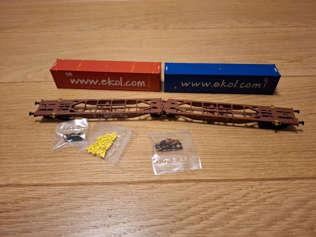 A.C.M.E. 40281 - wagon transport de conteneurs SNCB, Hobby en Vrije tijd, Ophalen, Zo goed als nieuw, Wagon, Overige merken