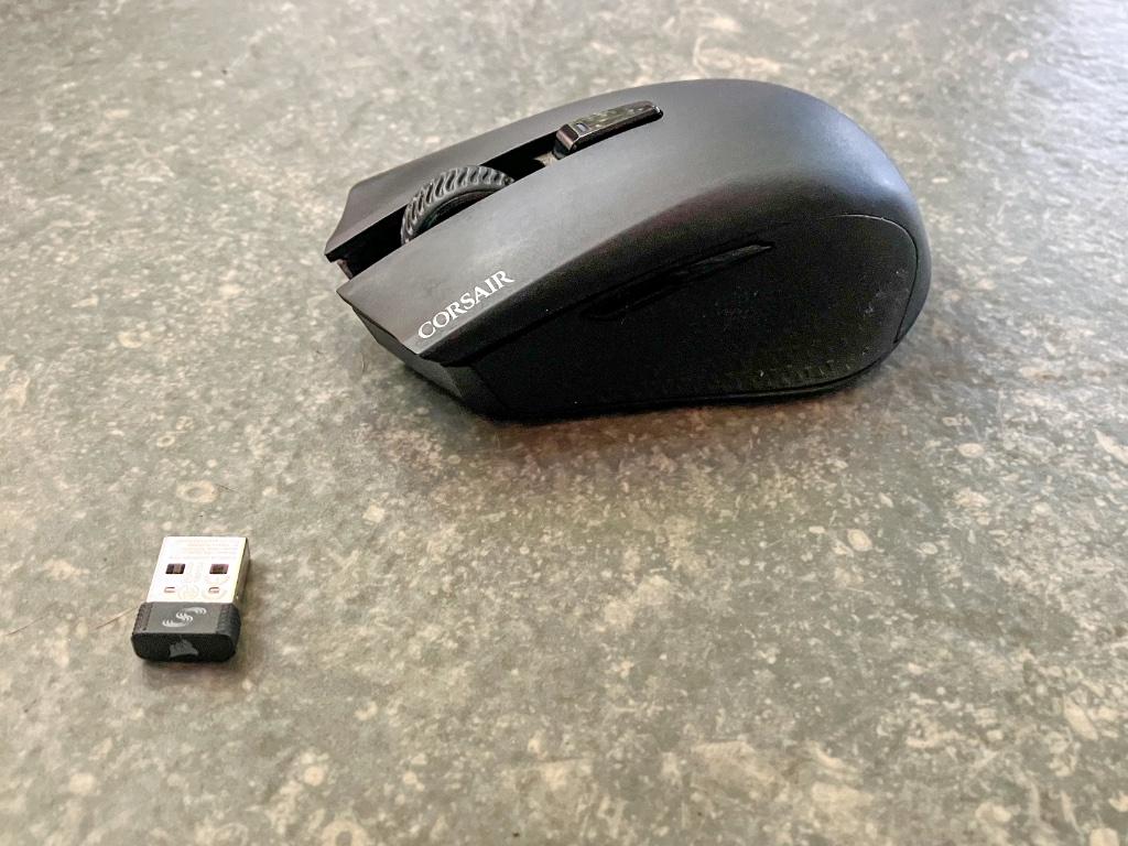 Souris de jeu sans fil Corsair - avec dongle + câble USB, Souris, Enlèvement ou Envoi, CORSAIR, Comme neuf