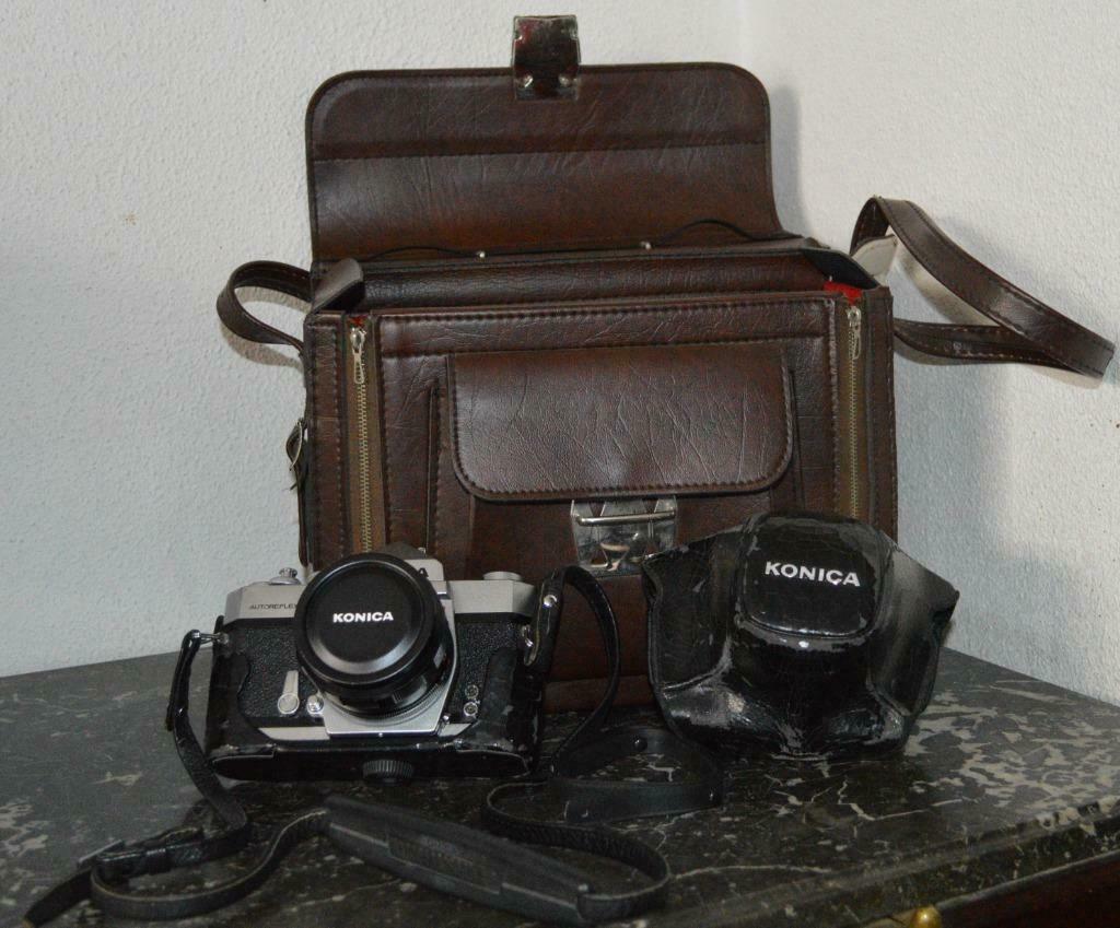 Analoog fototoestel Konika autoreflex plus lenzen, Ophalen of Verzenden, Zo goed als nieuw, Spiegelreflex, Konica