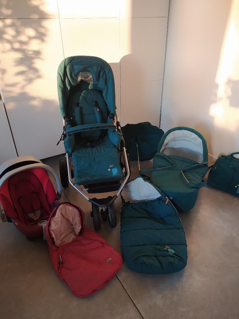 Pericles Evolution 3-in-1 kinderwagen: wieg buggy maxi-cosi, Kinderen en Baby's, Verstelbare duwstang, Zo goed als nieuw, Maxi-Cosi