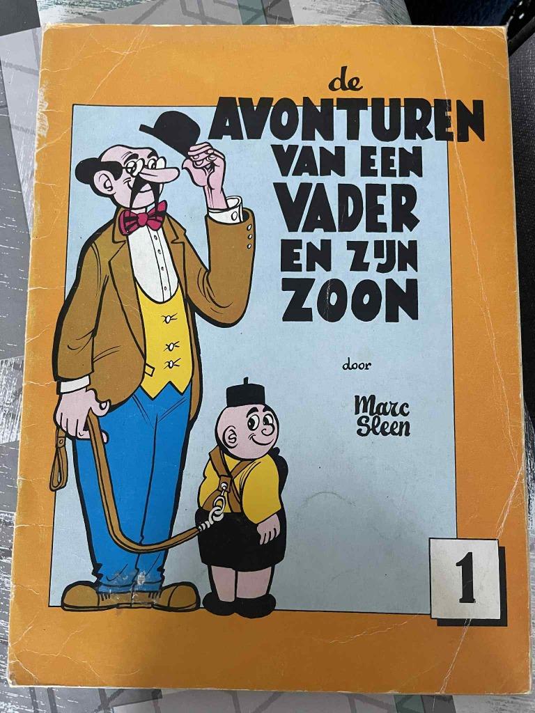 Strips De avonturen van een vader en zijn zoon 1957 3 stuks, Gelezen, Marc Sleen, Ophalen of Verzenden, Meerdere stripboeken