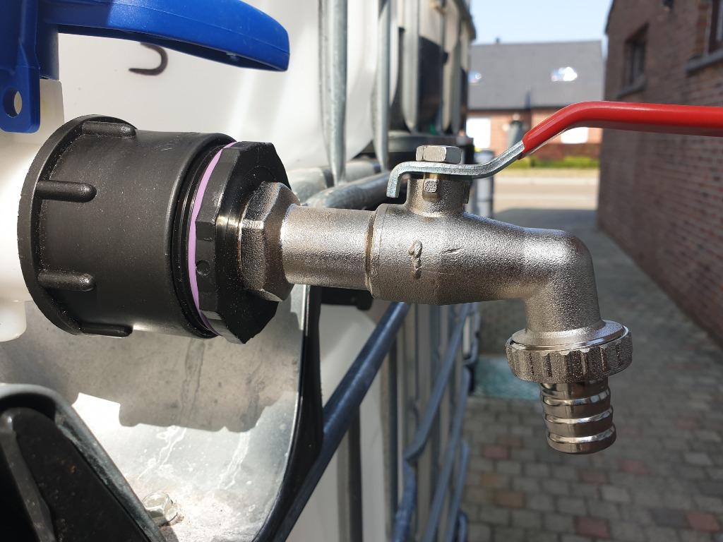 Ibc adapter met kraan van 1 duim ( Tonnen,Vaten,ibc ), Enlèvement, Neuf, Synthétique, Avec robinet