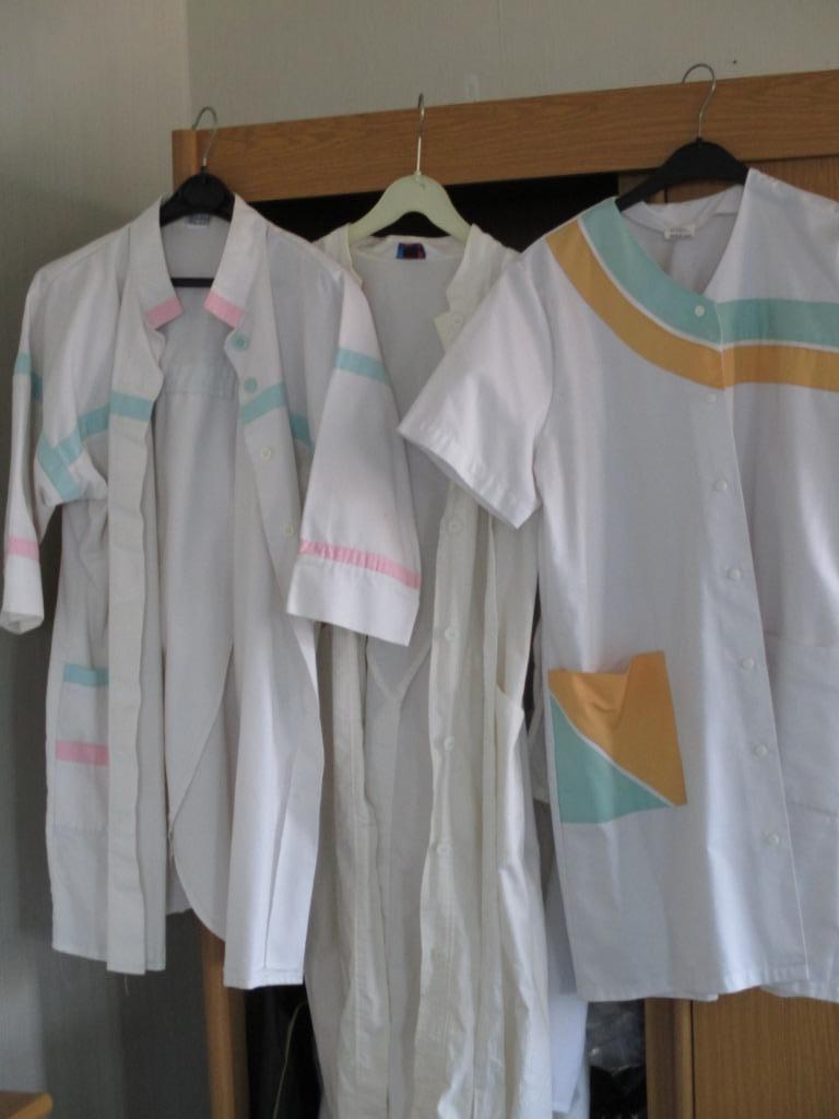schort dokter wit 6 stuks, Ophalen of Verzenden, Gebruikt, Wit, Schort