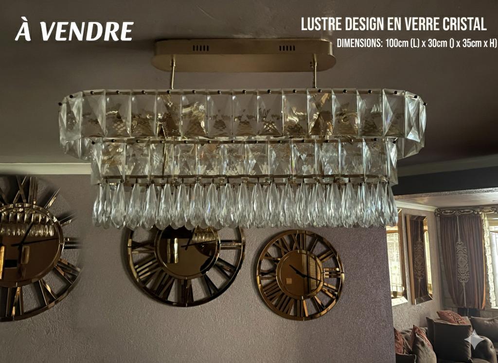 Lustre en verre, Enlèvement, Comme neuf, Verre