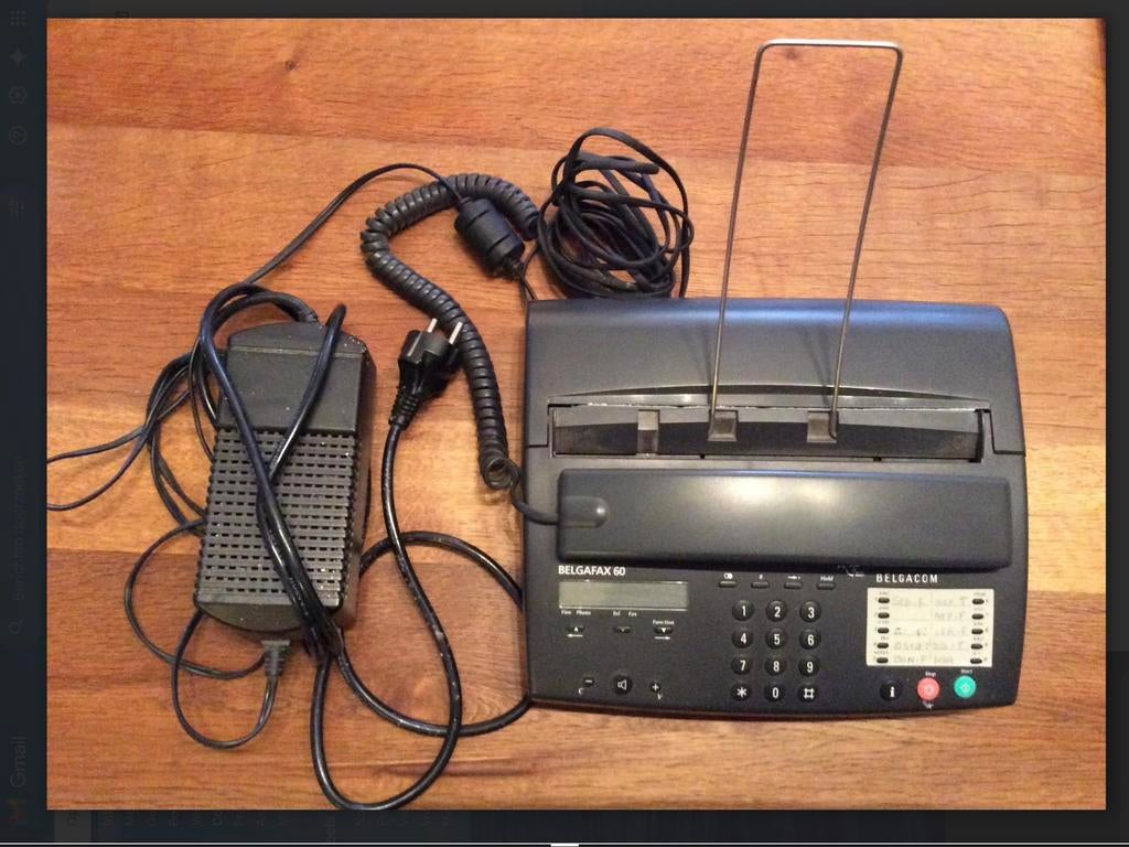 Belgacom : fax et téléphone Belgafax 60, Télécoms, Fax, Enlèvement, Combiné Téléphone Fax