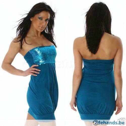 blauw  coctail kleedje, Kleding | Dames, ANDERE, Nieuw, Boven de knie, Verzenden