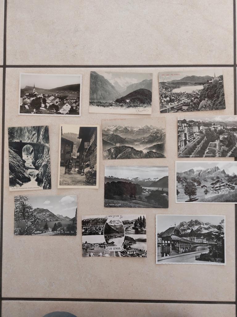 lot oude postkaarten van Zwitserland (12 stuks), Verzamelen, Verzenden