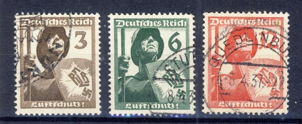 Deutsches Reich 1937 - nrs 643 - 645, Verzenden, Duitse Keizerrijk, Gestempeld