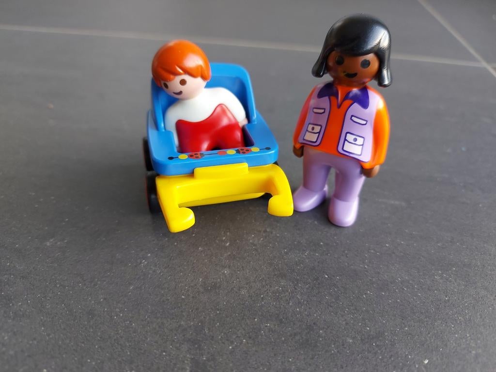 Playmobil 123 mama met kinderwagen, Kinderen en Baby's, Speelgoed | Playmobil, Ophalen of Verzenden, Zo goed als nieuw