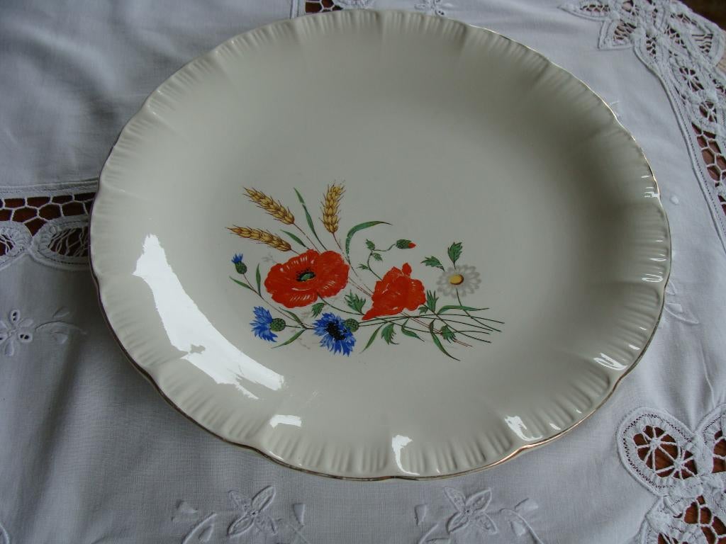 Choix 2 divers plats, en porcelaine, poinçonnés, vintage,, Enlèvement ou Envoi